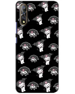 Чохол для Vivo V17 Neo з картинкою «Чорний паттерн Kuromi»