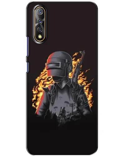 Чехол для Vivo V17 Neo с картинкой «PUBG — огненный силуэт» Чехол для Vivo V17 Neo с картинкой «PUBG — огненный силуэт»