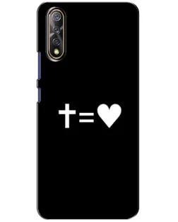 Чехол для Vivo V17 Neo с картинкой «Крест и Сердце»