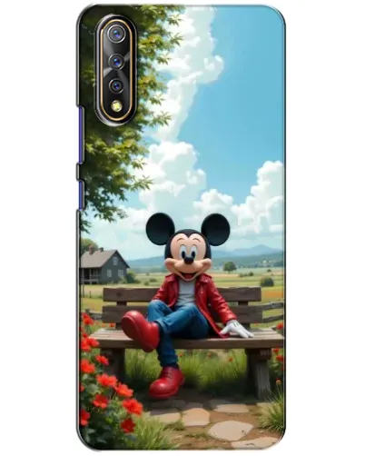 Чехол для Vivo V17 Neo с картинкой «Микки на скамейке»