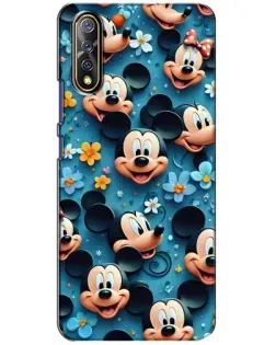 Чехол для Vivo V17 Neo с картинкой «Паттерн Микки и Минни»