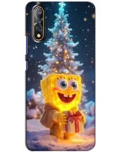Чехол для Vivo V17 Neo с картинкой «Рождественский Спанч Боб»