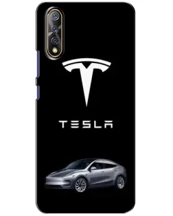 Чехол для Vivo V17 Neo с картинкой «Tesla Model Y»