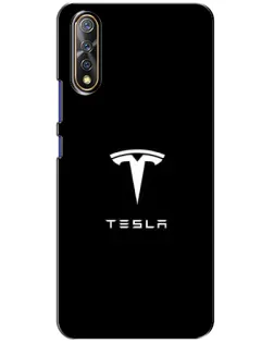 Чехол для Vivo V17 Neo с картинкой «Tesla White Logo»