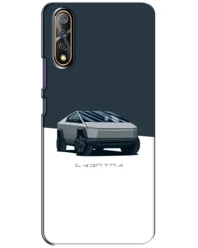 Чехол для Vivo V17 Neo с картинкой «Серебристый Cybertruck Tesla»