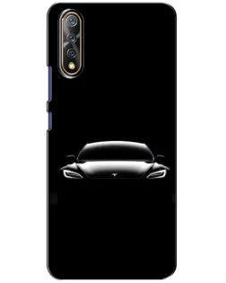 Чехол для Vivo V17 Neo с картинкой «Фары Tesla Night»
