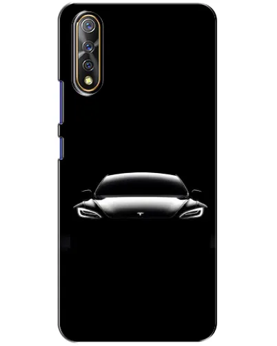 Чехол для Vivo V17 Neo с картинкой «Фары Tesla Night»