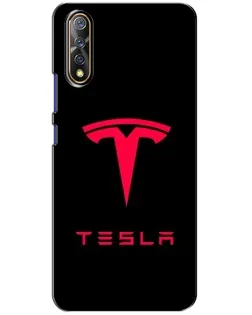 Чехол для Vivo V17 Neo с картинкой «Tesla Red Logo»