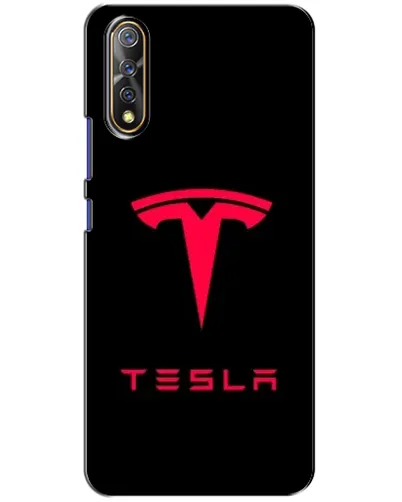 Чехол для Vivo V17 Neo с картинкой «Tesla Red Logo»