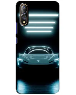 Чехол для Vivo V17 Neo с картинкой «Tesla в неоне»