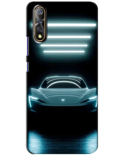 Чехол для Vivo V17 Neo с картинкой «Tesla в неоне»