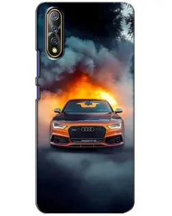 Чохол для Vivo V17 Neo з картинкою «Audi у вогняному диму»