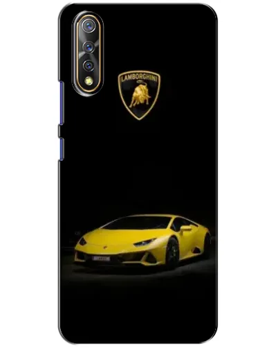 Чехол для Vivo V17 Neo с картинкой «Lamborghini желтый акцент»