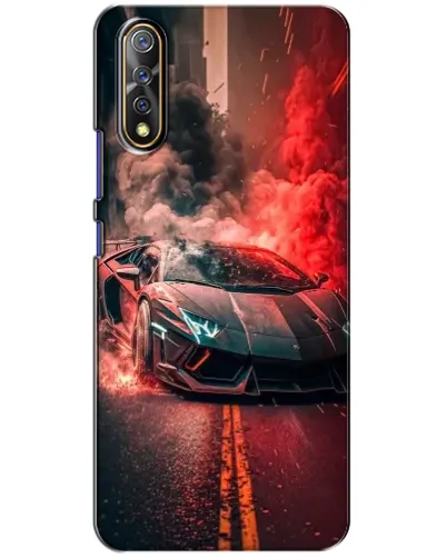 Чехол для Vivo V17 Neo с картинкой «Lamborghini красный дым»