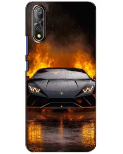 Чехол для Vivo V17 Neo с картинкой «Lamborghini в огне»