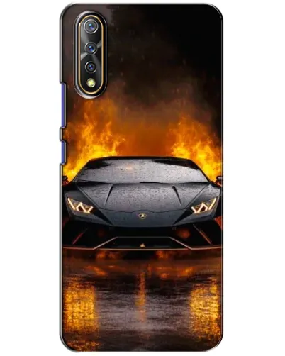 Чехол для Vivo V17 Neo с картинкой «Lamborghini в огне»
