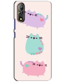 Чехол для Vivo V17 Neo с картинкой «Pusheen трио»