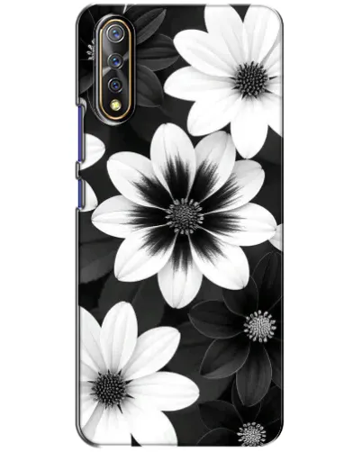 Чехол для Vivo V17 Neo с картинкой «Монохромные астры» Чехол для Vivo V17 Neo с картинкой «Монохромные астры»