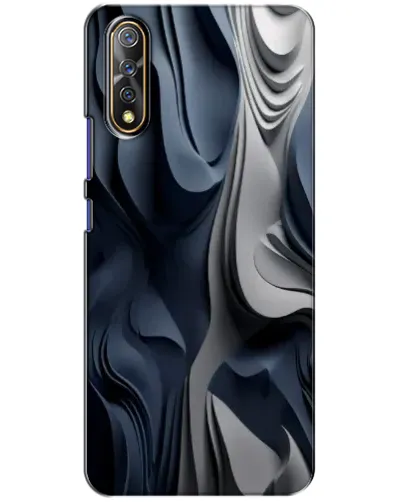 Чехол для Vivo V17 Neo с картинкой «Объемные синие складки»