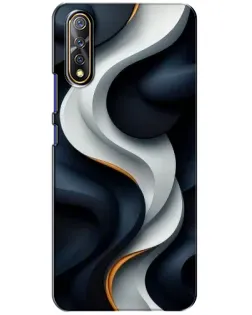 Чохол для Vivo V17 Neo з картинкою «Об'ємні чорно-білі стрічки»
