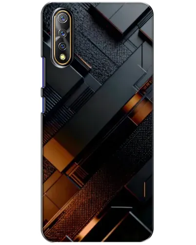 Чехол для Vivo V17 Neo с картинкой «Черные геометрические блоки»