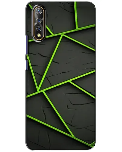 Чехол для Vivo V17 Neo с картинкой «Зеленые геометрические линии»