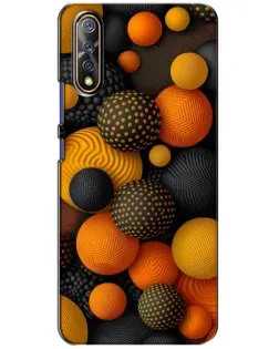 Чехол для Vivo V17 Neo с картинкой «Объемные оранжевые сферы»