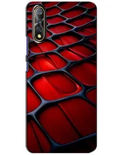 Чехол для Vivo V17 Neo с картинкой «Красная глянцевая сетка»