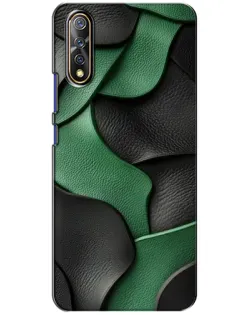 Чехол для Vivo V17 Neo с картинкой «Зеленые кожаные волны»