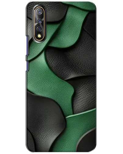 Чехол для Vivo V17 Neo с картинкой «Зеленые кожаные волны»