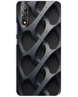 Чехол для Vivo V17 Neo с картинкой «Объемное серое плетение»