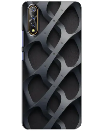 Чехол для Vivo V17 Neo с картинкой «Объемное серое плетение»