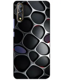 Чехол для Vivo V17 Neo с картинкой «Объемная темная решетка»