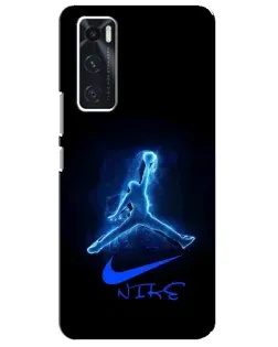 Чехол для Vivo V20 se с картинкой «Jordan Neon Blue» Чехол для Vivo V20 se с картинкой «Jordan Neon Blue»