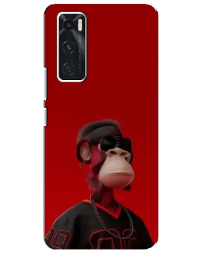 Чехол для Vivo V20 se с картинкой «Bored Ape в красном»