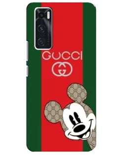 Чехол для Vivo V20 se с картинкой «Gucci — полосы и Микки»