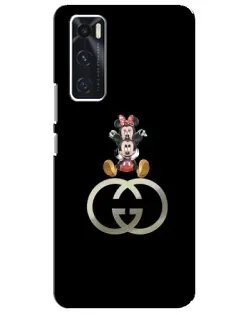 Чехол для Vivo V20 se с картинкой «Минни Маус на лого»