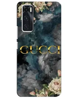 Чехол для Vivo V20 se с картинкой «Абстрактные цветы Gucci»