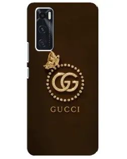 Чехол для Vivo V20 se с картинкой «Gucci — золотая бабочка»
