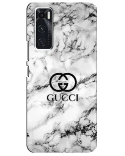 Чехол для Vivo V20 se с картинкой «Gucci — мраморный шик»