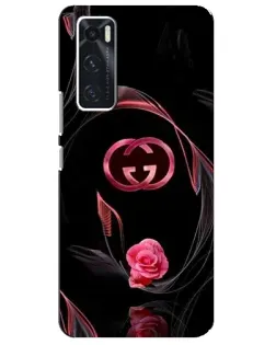 Чехол для Vivo V20 se с картинкой «Gucci — неоновая роза»