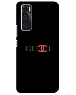 Чехол для Vivo V20 se с картинкой «Gucci — красный градиент»