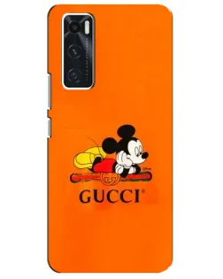 Чохол для Vivo V20 se з картинкою «Міккі Маус Gucci — помаранч»