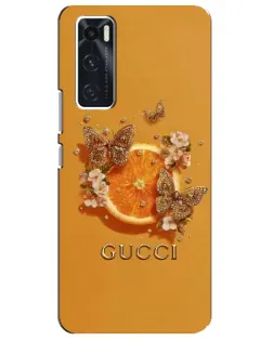 Чохол для Vivo V20 se з картинкою «Gucci — золоті метелики»