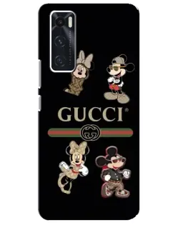 Чохол для Vivo V20 se з картинкою «Gucci — герої Disney та монограма»