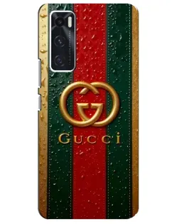 Чохол для Vivo V20 se з картинкою «Gucci — фірмова смуга та золото»