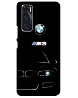 Чехол для Vivo V20 se с картинкой «Минималистичный принт BMW M3»