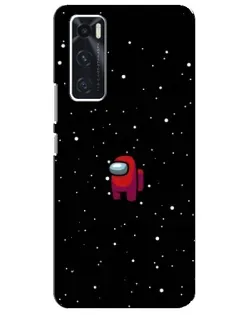 Чехол для Vivo V20 se с картинкой «Красный Among Us»