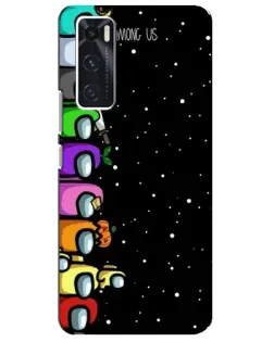 Чехол для Vivo V20 se с картинкой «Команда Among Us»