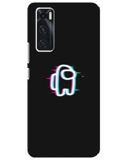 Чехол для Vivo V20 se с картинкой «Among Us неон»